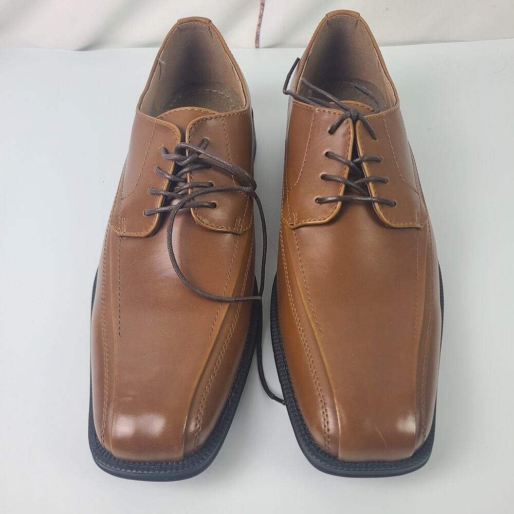 Mens JF‎ J Ferrar Kent Brown Lace Up Size 11M Oxford Dress Shoes